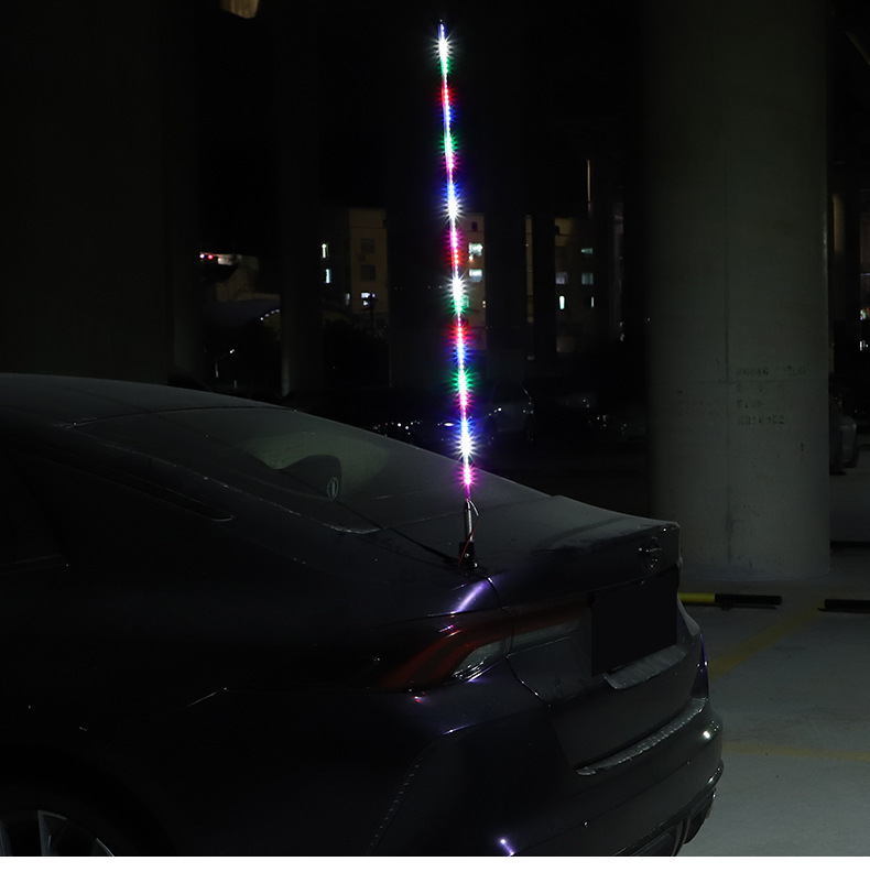 Truck antenna light 24v long sky line colorful horse racing light pilot pole streamer change decoration warning flagpole gas atmosphere