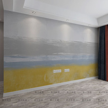北欧手绘色彩渐变壁纸创意客厅电视背景墙纸壁纸壁画卧室无缝墙布
