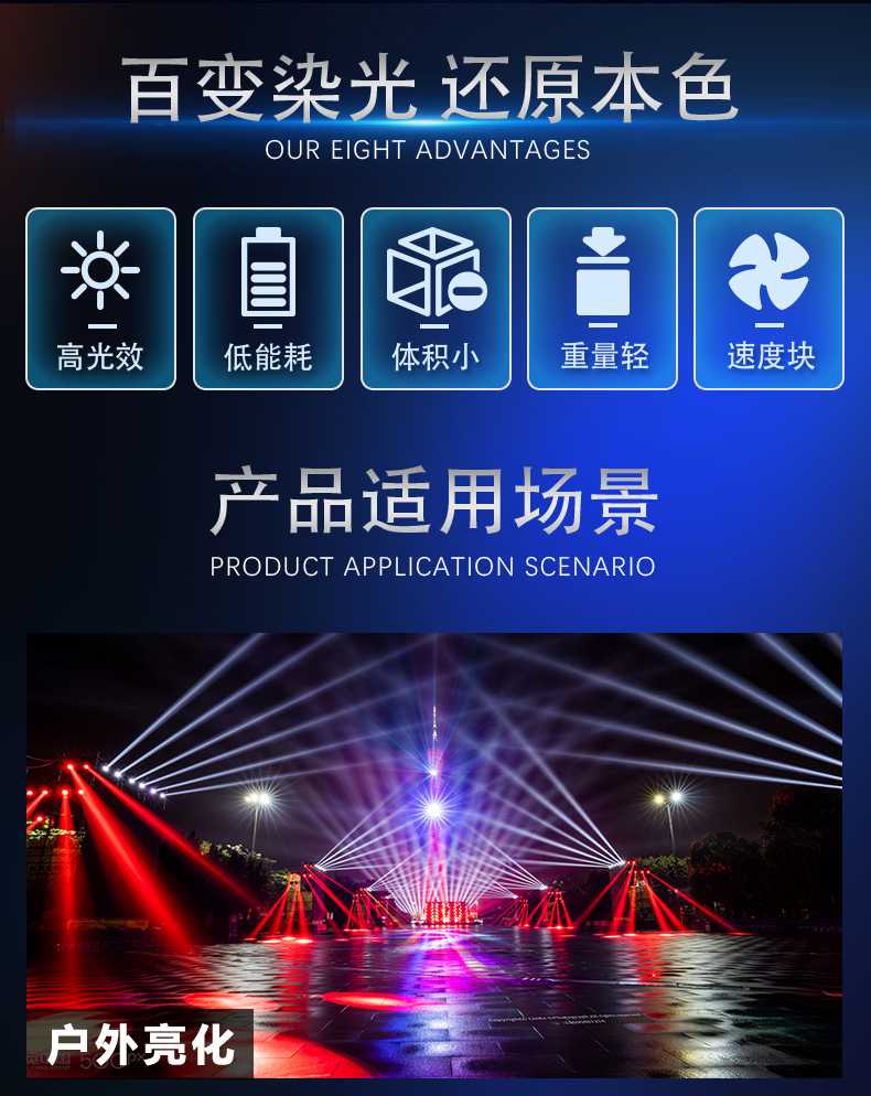 防水频闪灯1000w户外舞台演出大功率四合一像素频跑马灯爆闪灯dmx-阿里巴巴