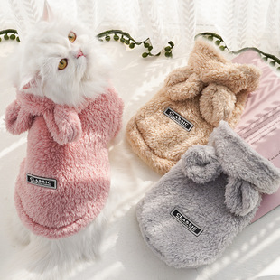 Pet Dog Clothing Amazon Autumn and Winter New Hooded Clothes Fadou Cat Dog Clothing Supplies Cat Clothing Foreign Trade