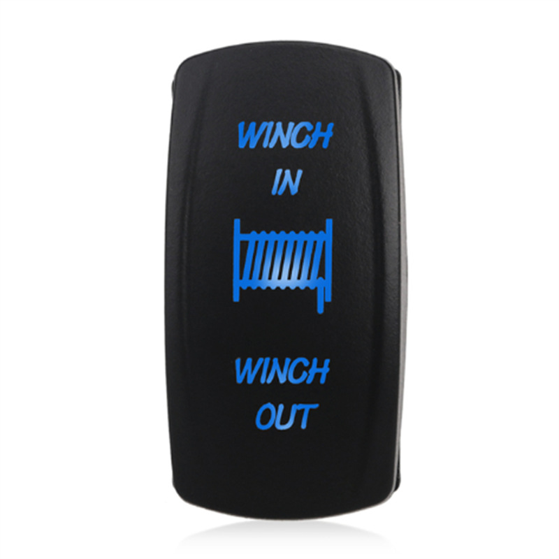 Boat Switch 7-Pin Waterproof with LED Light Dual Reset Lever Toggle Switch 12V/20A Universal Car Trailer