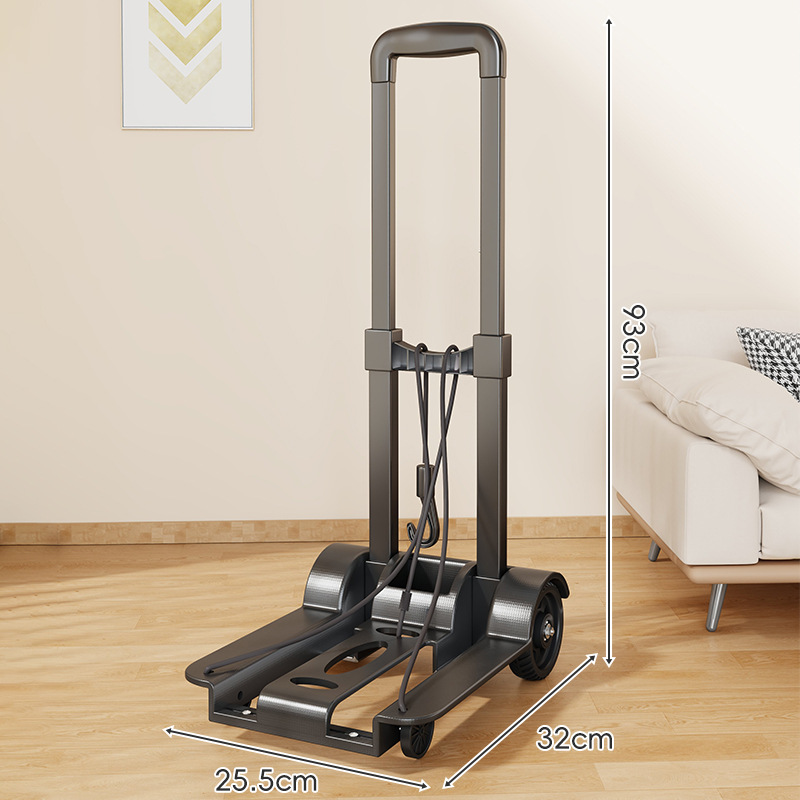 Carrito de Mano Plegable de Metal y Plástico, Portátil y Móvil, para Compras y Equipaje