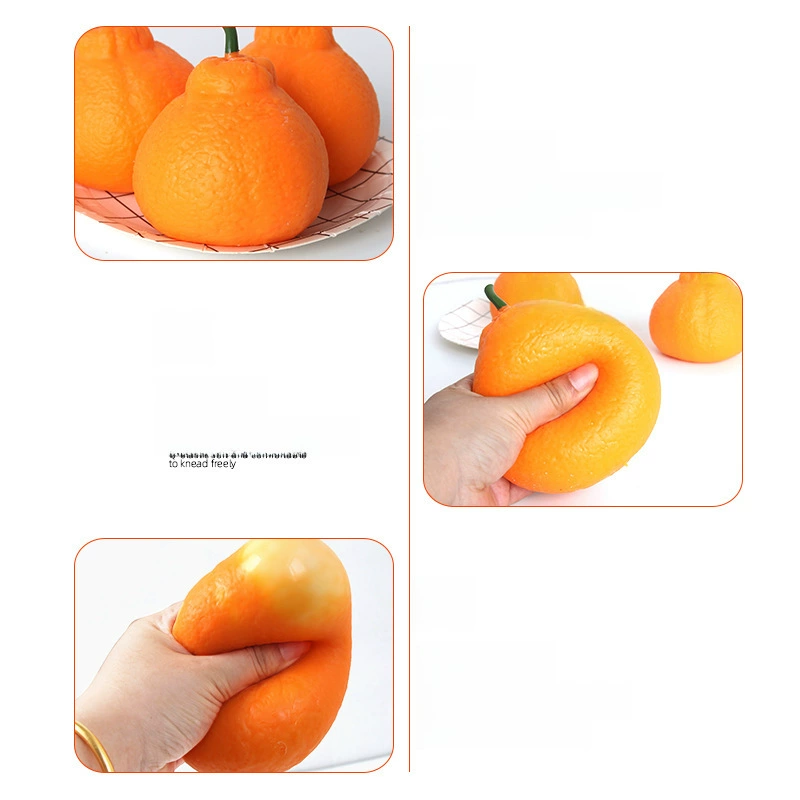 Реалистичная оранжевая squishy игрушка, анти-стресс шарик-липа, маленькие и большие варианты разборки