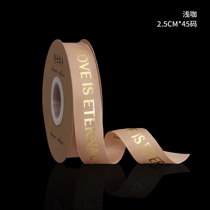 Cinta regalo flor caja de regalo embalaje pastel de cumpleaños decoración hilo cinta dorado cinta inglesa