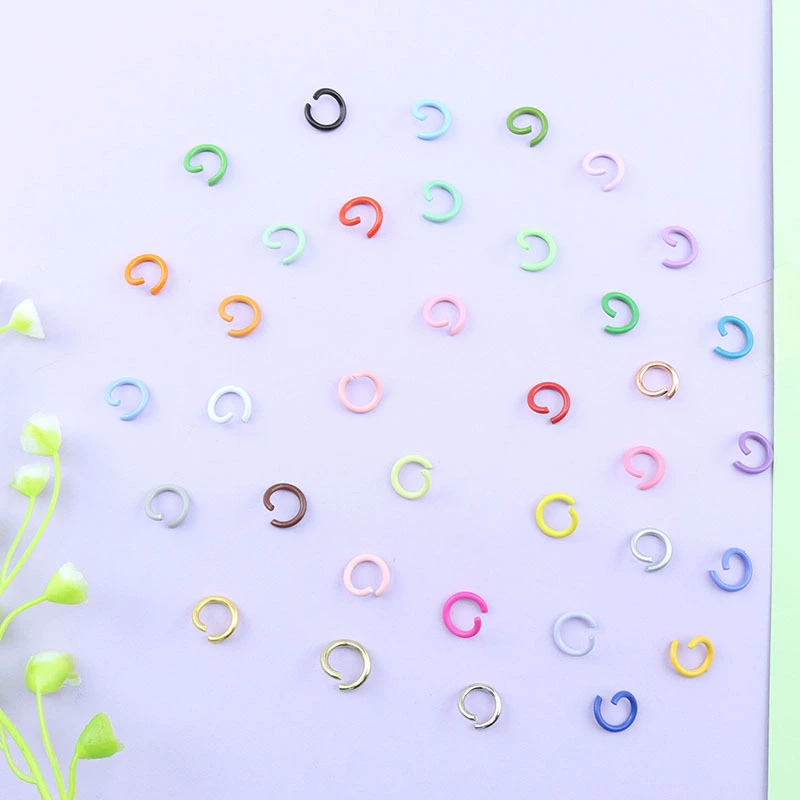 50 цвет 1,2*8 открытый круг краска цветной DIY материал ручной работы соединительное кольцо ручной работы железное кольцо металлическое кольцо C кольцо