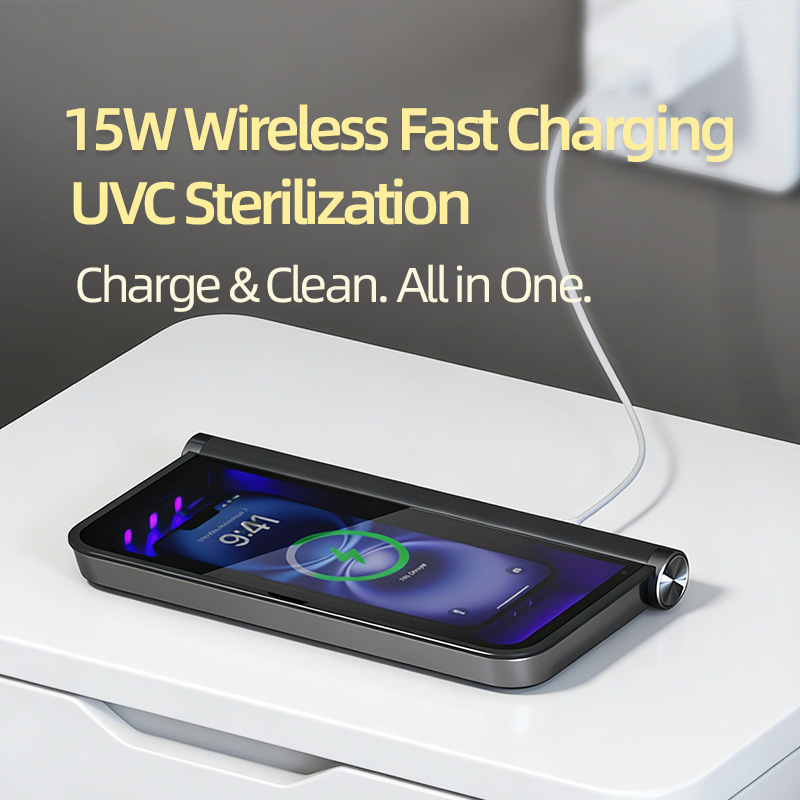 Uv Ultraviolet Multifunctional Mobile Phone Sterilizer, Wireless Fast Charging 15W Box, Nail Art Tools, Mask Sterilizer