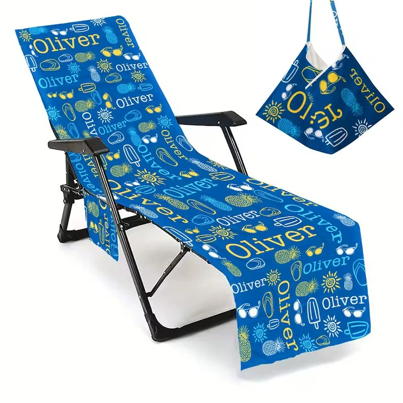 Персонализированный текст, доставка за 2 дня, чехол для пляжного кресла, полотенце для шезлонга, пляжное полотенце, сумка для пляжного полотенца, 3D цифровое микрофибровое банное полотенце