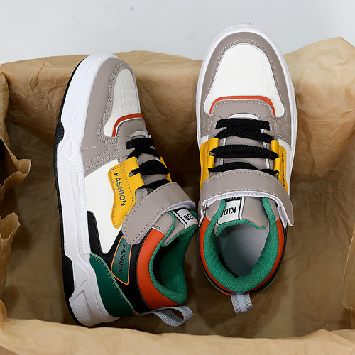 Boys' shoes for 6-12 years old, new children's board shoes, lightweight and comfortable sports shoes, boys' student versatile casual shoes