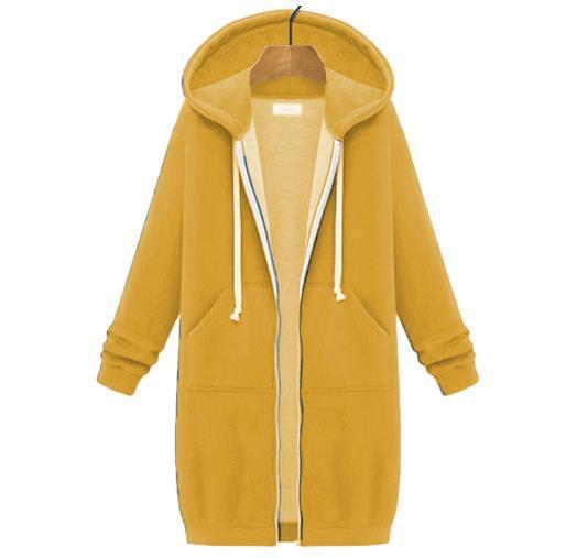 貿易クロスボーダー Amazon ヨーロッパとアメリカの秋と冬の女性のミッドレングスのフード付き長袖スウェットシャツ女性の冬のコート|undefined