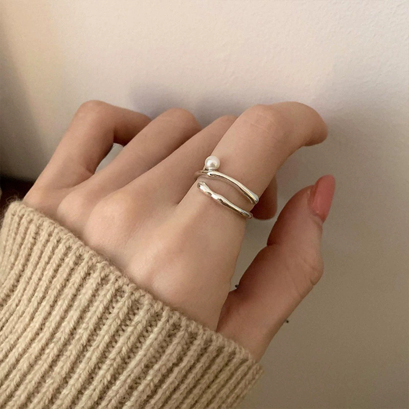 Кольцо (Brand zirconium) серебро 925 с жемчугом — лёгкая роскошь, качественное, не тускнеет