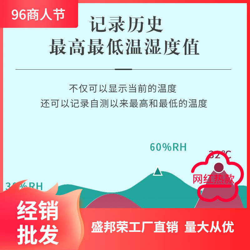 공장 탈출 실내 실험실 온도 습도계 온도 습도계 디지털 디스플레이 온도 및 습도 전자 조직 문화 높은 정밀도
