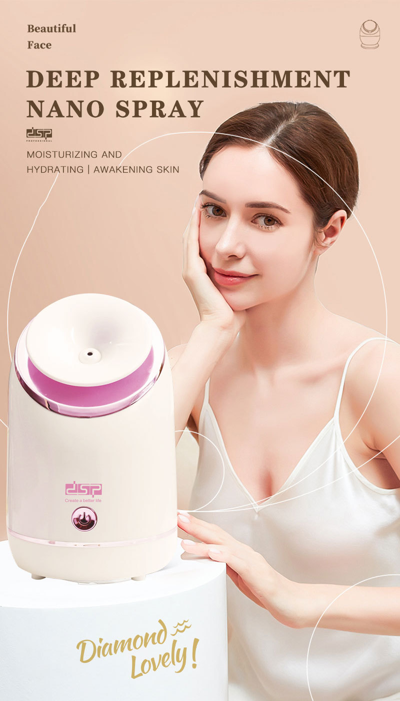 DSP Facial Steamer, Facial Hydration Device, Spray, Small Home Hydrating Beauty Device_voghion.com