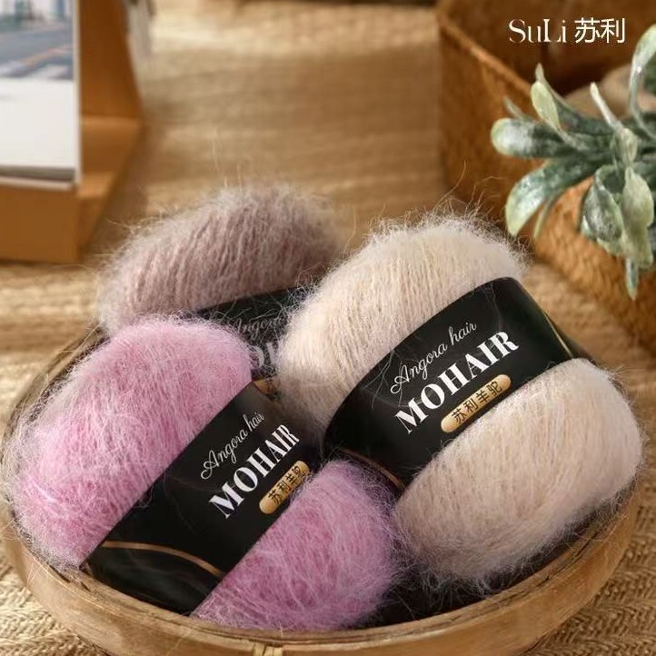 Suli Alpaca Mohair 25g Medium Thick Long Hair Mohair Thread Hand-Knitted Wool Hat Scarf Export