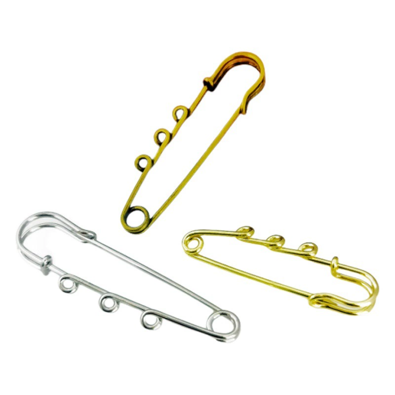 Кольцо с золотым ремешком Большая Булавка, сохраняющая цвет позолоченная брошь, кольцо на руку, Большая Булавка, брошь европейского стандарта DIY, аксессуары оптом