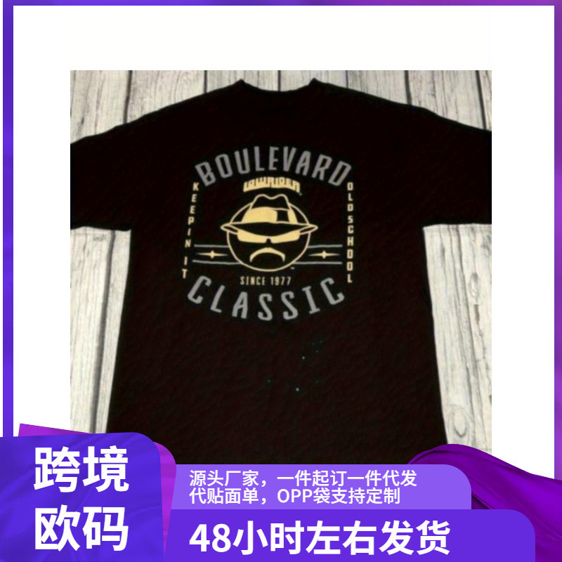 Low Rider Boulevard Classic Old School Style T-Shirt Men Large Black