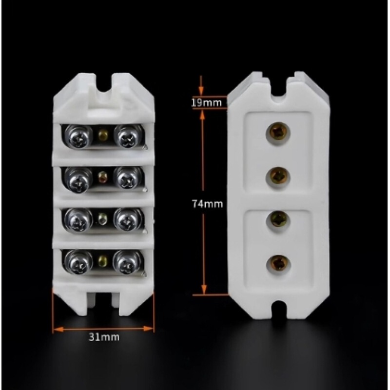 Ceramic Terminal Block High Temperature Resistant Terminal Block Flame Retardant Japanese Ceramic Terminal Board 2P-6P Ceramic Terminal Block High Temperature Resistant Terminal Block Flame Retardant Japanese Ceramic Terminal Board 2P-6P