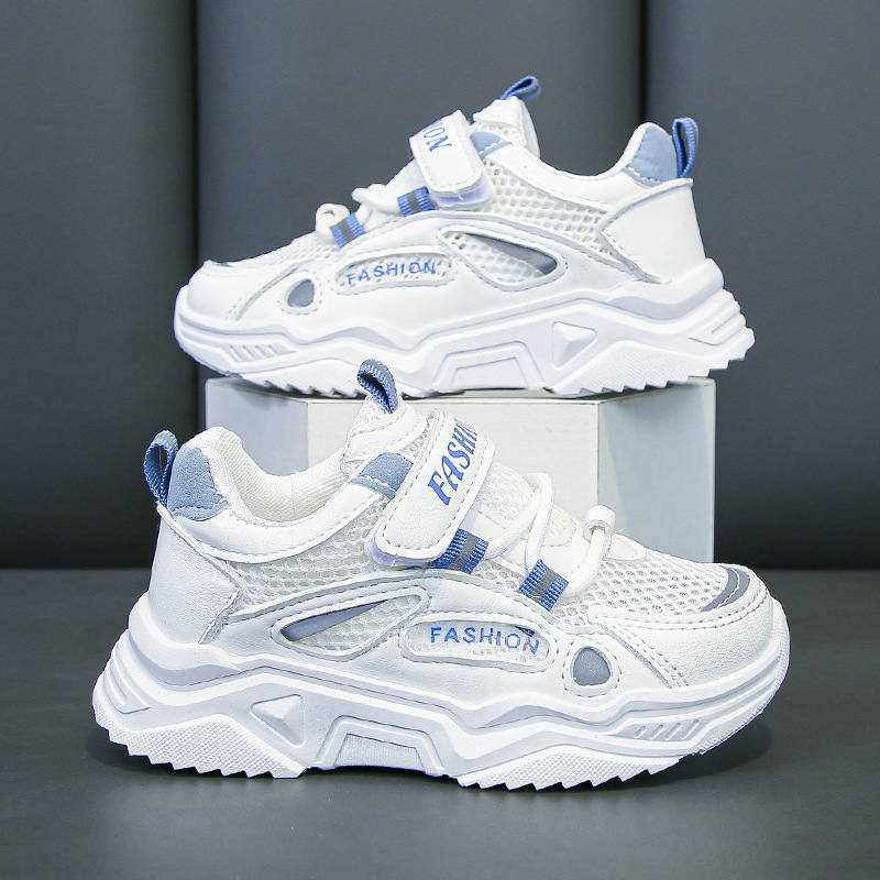Children's Sports Shoes for Boys and Girls, Summer New Style Internet Celebrity Dad Shoes, Breathable Soft Soles, Medium and Large Children's Running Shoes