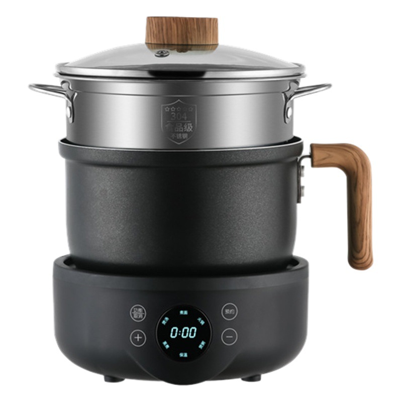Cocina eléctrica dividida dormitorio estudiante olla hogar pequeña cocina eléctrica multifunción Fideos Fritos al vapor olla pequeña olla eléctrica