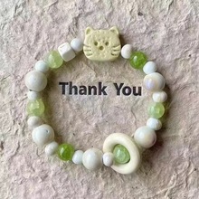 新款景德陶瓷手链饼干猫咪小熊系列小众中式百搭设计学生闺蜜礼物