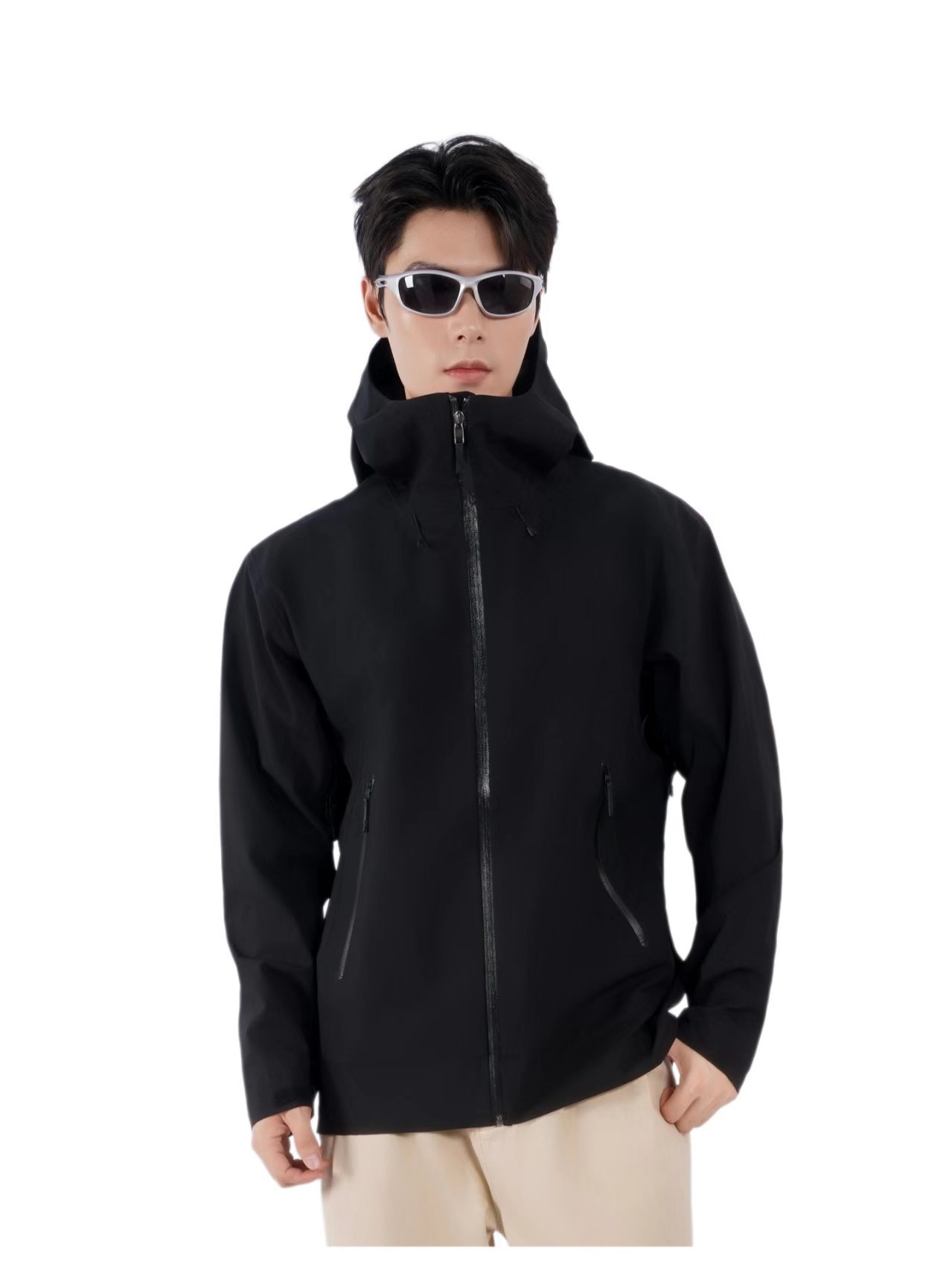 Three-layer laminated hardshell jacket for men and women, suitable for autumn and winter outdoor activities, waterproof and breathable mountaineering coat from the source manufacturer
