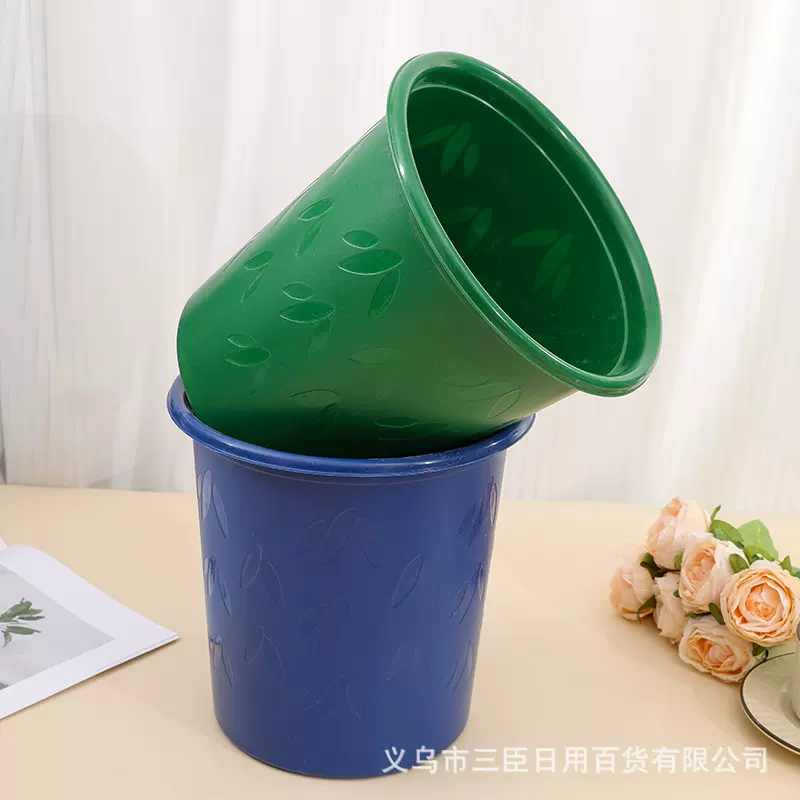 331实心垃圾桶 轻奢客厅垃圾篓办公室厨房卧室简约塑料垃圾桶批发