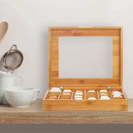 竹木胶囊储存盒 木质精油收纳盒 陈列盒茶叶袋咖啡包化妆品收纳盒