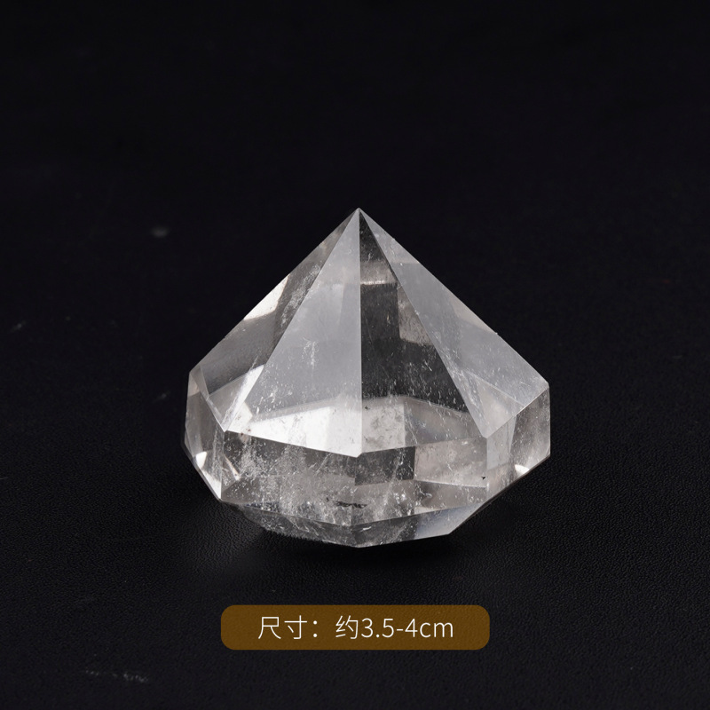 天然白水晶金字塔水晶摆件原石打磨水晶工艺品桌面摆件现货批发|undefined