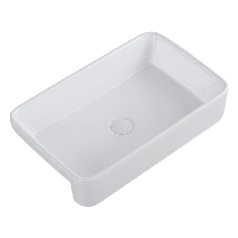 Venta al por mayor mesa de cerámica lavabo arte lavabo de cerámica baño rectangular lavabo Mesa arte Cuenca