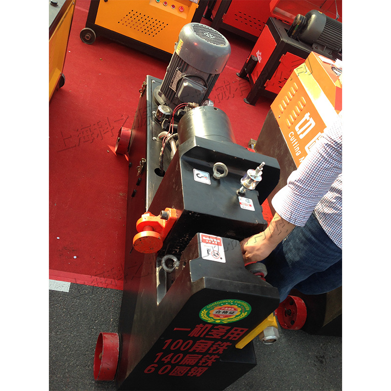 55型角铁液压切断机 钢筋直螺纹下料机 扁钢螺纹钢剪切切割机器