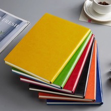 现货A5皮面本彩色软皮商务笔记本会议记事本皮革本子面抄批发包邮