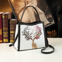 原创设计真皮女包手提包2023新款鹿头中国风送妈妈婆婆单肩斜挎包