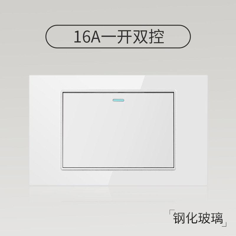 Taiwán 110V estándar americano USB blanco vidrio templado interruptor socket 118 Tipo de pared panel fábrica al por mayor