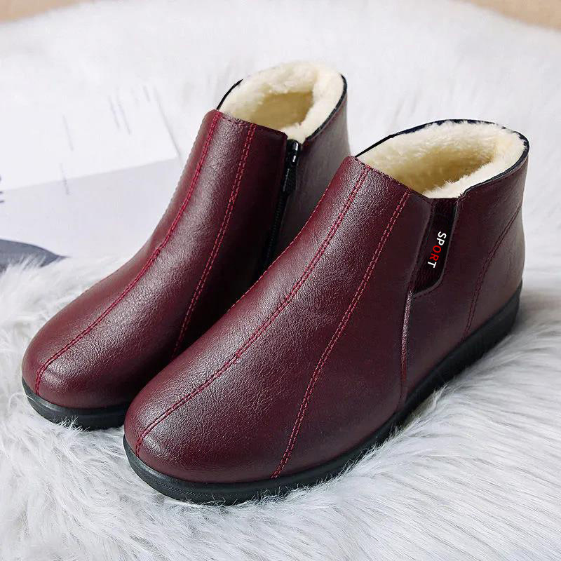 Madre zapatos de algodón zapatos de mujer zapatos de invierno de mediana edad y ancianos zapatos de algodón más terciopelo grueso zapatos de algodón cálido zapatos de suela suave para ancianos