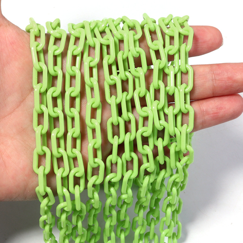 カラーアクリルチェーンバックルストラッププラスチックチェーン装飾バックルチェーン diy 手作りジュエリーアクセサリー|undefined