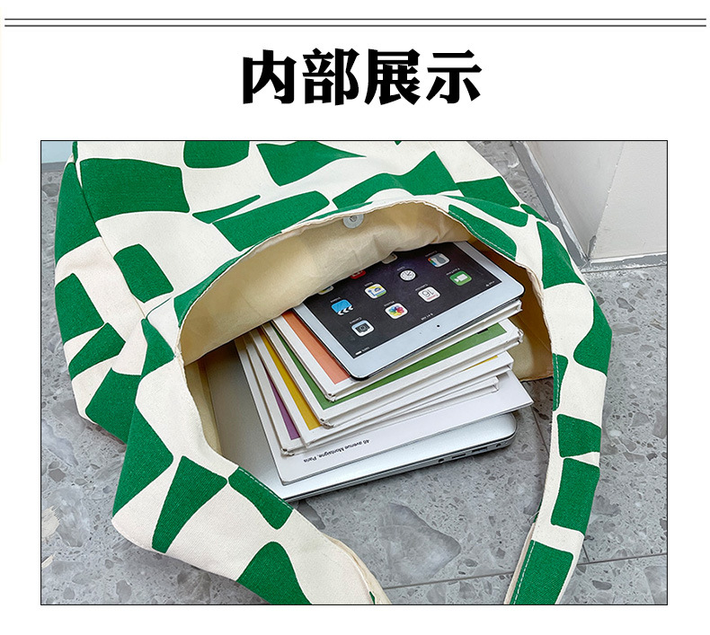 Large-capacity canvas large bag for women, 2021 new style, stylish and versatile, popular single-shoulder bag, fashionable autumn and winter tote bag undefined