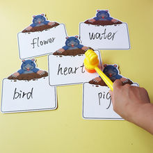 打地鼠早教空白卡片可擦写单词卡课堂儿童游戏道具幼儿园