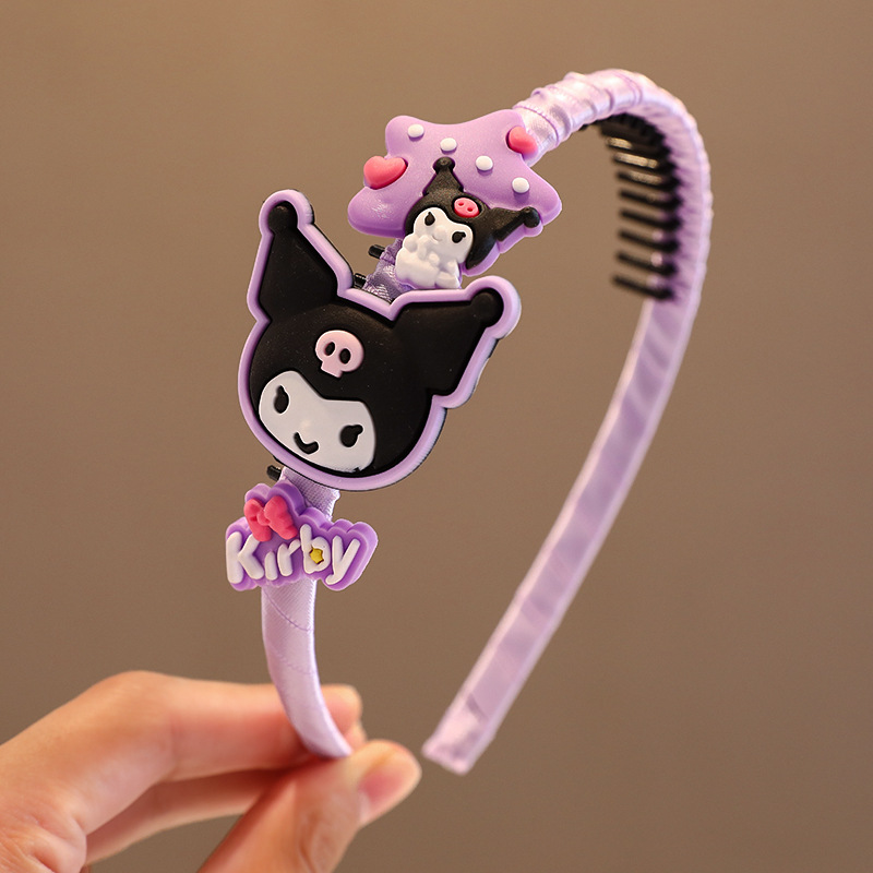 Kulomi niños bandas de cabello niñas escolares bandas de cabello no estrangulamiento niñas cortadas de cabello acabado artefacto peineta tocado