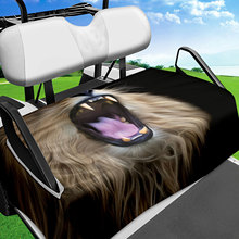 高尔夫球车座套 高尔夫球车座椅毛巾毯 易清洁霸气狮子动物款坐垫