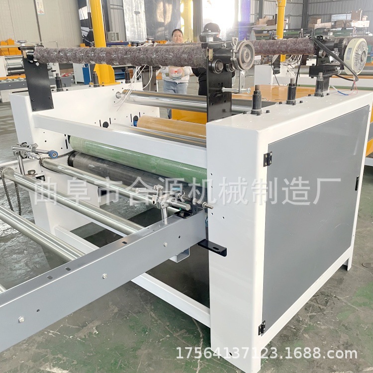 PUR热熔胶木饰面大板覆膜机 木纹纸高分子膜贴面机