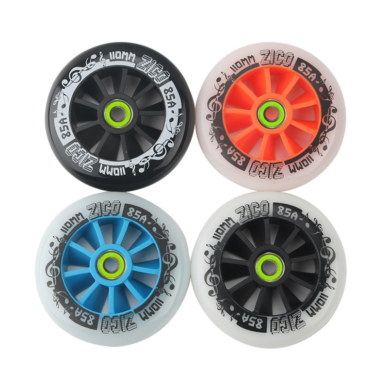 Roller skates speed skating wheels brush street wheels racing pancake wheels 90/100/110MM high elasticity and high wear resistance 85A Roller skates speed skating wheels brush street wheels racing pancake wheels 90/100/110MM high elasticity and high wear resistance 85A