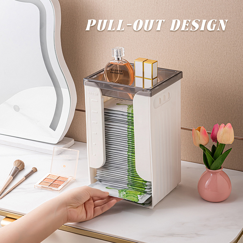 家用厨房泡面收纳盒化妆桌面膜整理盒直角橱柜口罩杂物收纳盒批发