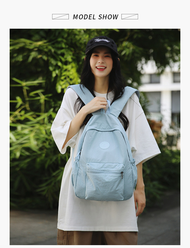 2024 Bergsteiger Reise Neuer koreanischer Stil Schulrucksack Schüler Rucksack Gymnasialschüler Mittelschüler Einfarbiger einfacher Rucksack
