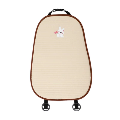 Fabric Car Seat Cushion Girls – Seat cushion, seat cover - quilted-beige-tulip-rabbit-cushion-backrest