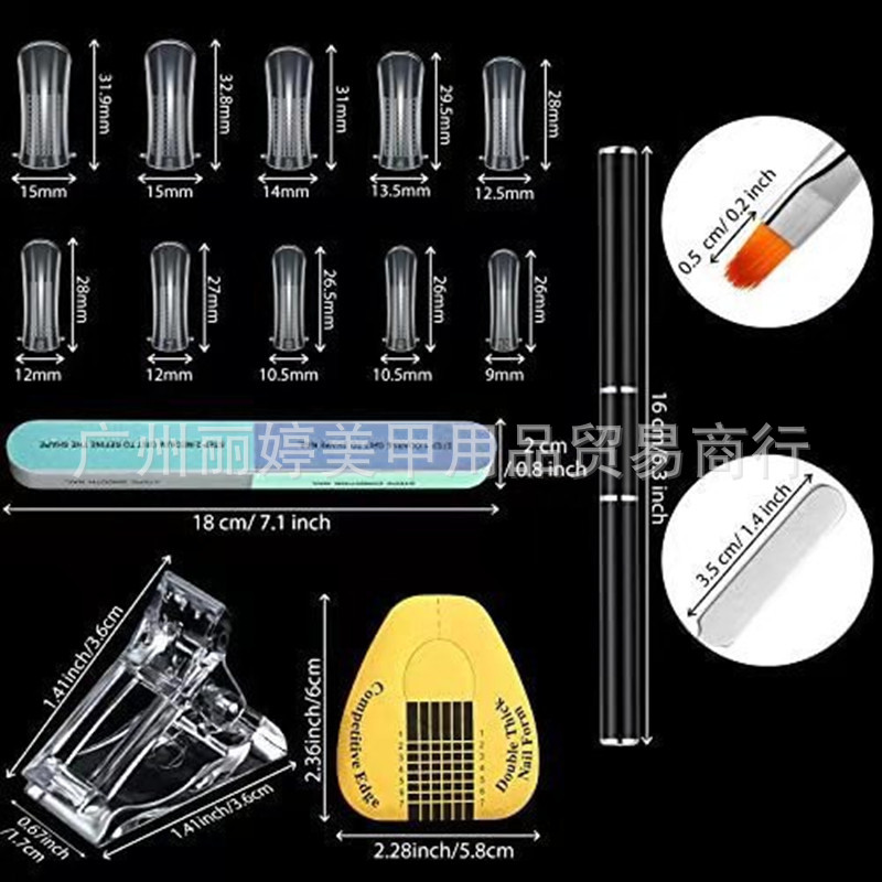 Foreign Trade Nail Extended Tool Set 10PCS Crystal Crystal Pack…
