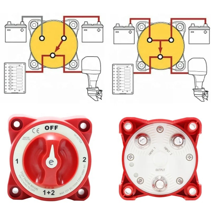Source manufacturers cross-border marine yacht battery power-off switch 12-48V power master switch blue sea E series