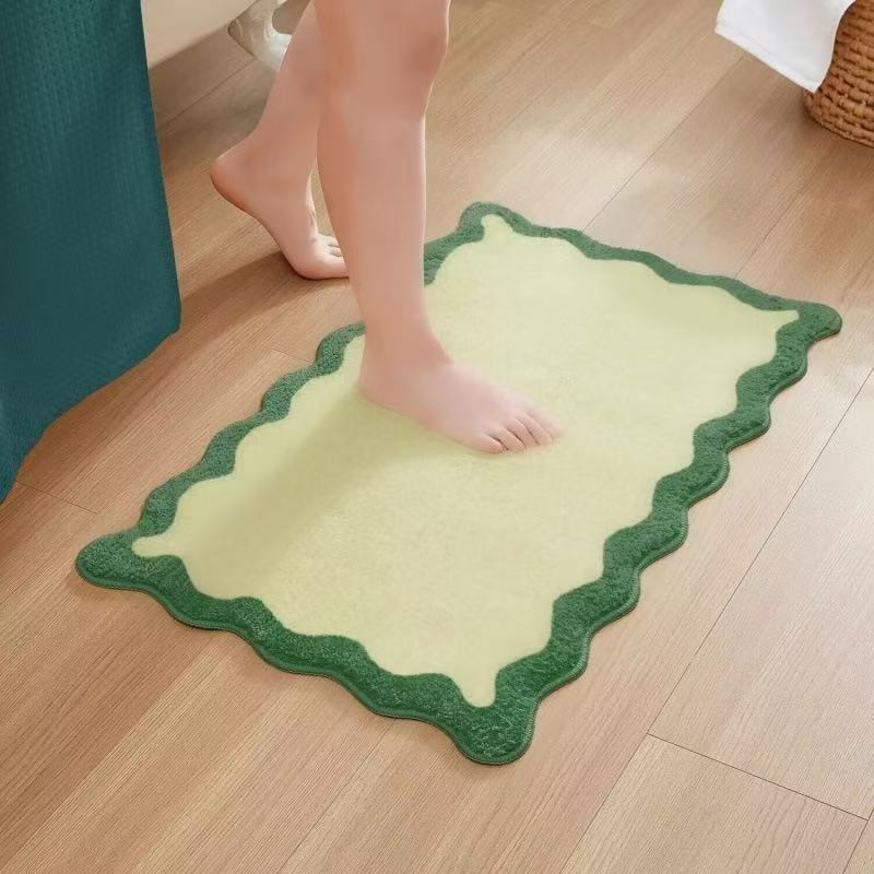 Cross-Border Simple Imitation Cashmere Carpet Bathroom Toilet Soft, Comfortable and Stain-Resistant Household Floor Mat Absorbent Bathroom Mat