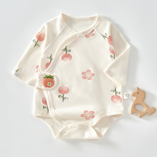 Newborn baby clothes newborn baby sheath clothes spring and autumn pure cotton boneless jumpsuit triangle romper autumn clothes