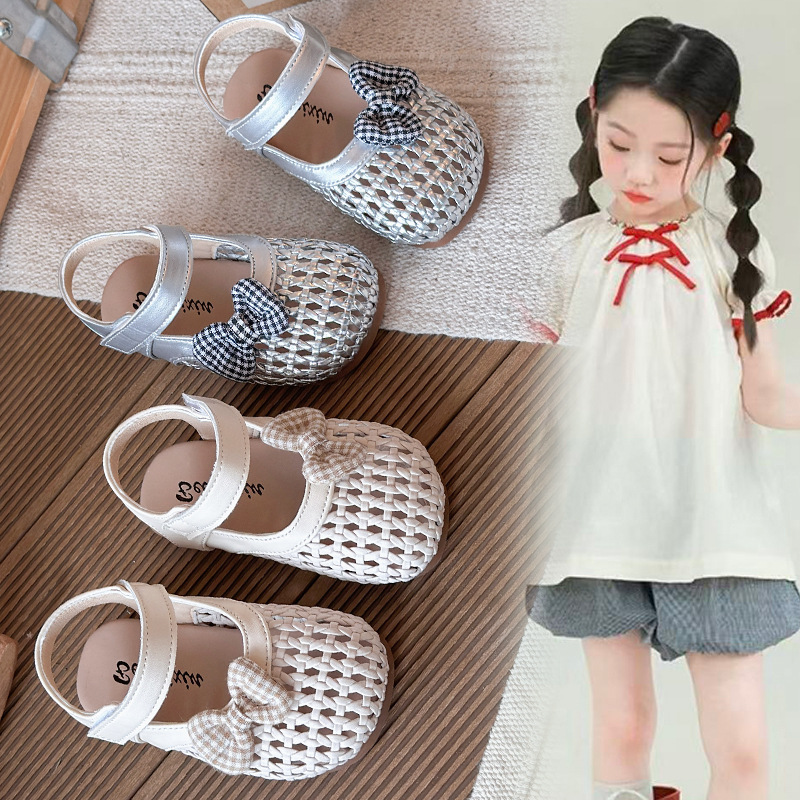 Summer fashionable children's sandals girl's with bow
