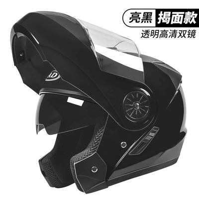 3C Certification Electric Motorcycle Helmet Motorcycle Safety Supplies - piano-black-hd-mirror-3c-certification