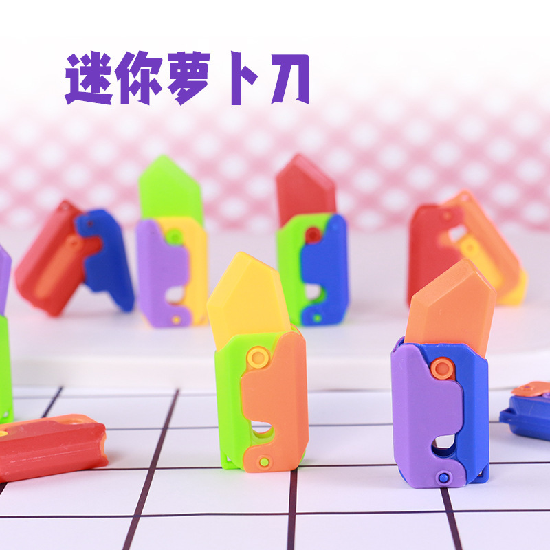 Factory direct radish knife trembles with decompression creative healing radish toy mini radish knife Factory direct radish knife trembles with decompression creative healing radish toy mini radish knife